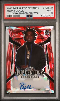 Kodak Black Pop Century サインカード 1/3 2023 LEAF METAL POP CENTURY AUTO RED CRYSTAL #BAKB2 KODAK BLACK 1