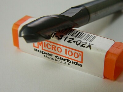 Micro 100 Carbide End Mill 5/16'' x 2-1/2'' Ball CC 2FL BEM-312-02X 