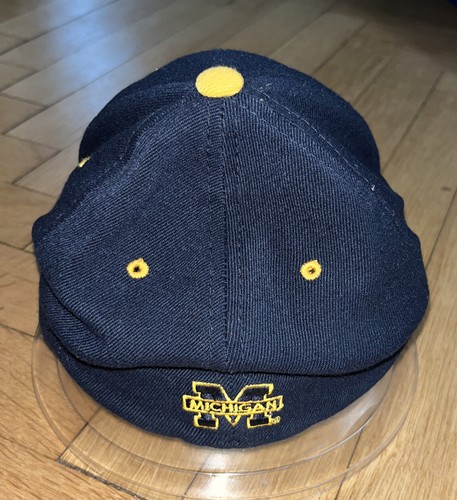 Vintage Michigan Wolverines Zephyr Medium/Large Fitted Hat - Blue/ Gold - Picture 2 of 9
