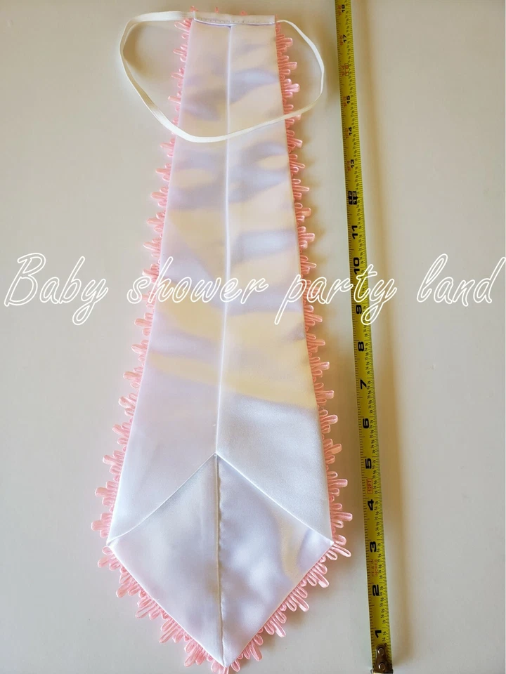 Corbata Dad To Be | Decoración Baby Shower | Jirafa | Rosa | Es una niña Foto 3 de 4