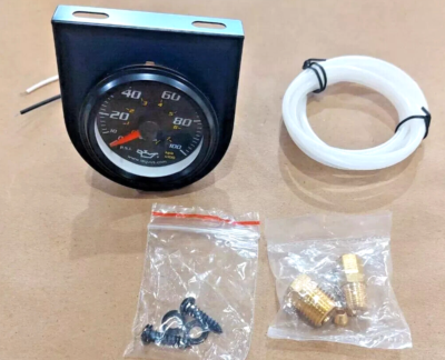 #ad Equus Engine Oil Pressure Black Gauge 6244 6000 Series 0 100 psi 2quot; Mechanical $35.00