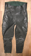 RARITÄT! Herren- BREECHES - Motorrad- LEDERHOSE / in dkl.- grün in ca. 52-54