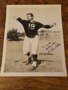 sid luckman autograph