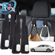 2x Car Seat Headrest Hook Leather Auto Seat Back Hanger Storage Bag Purse Holder