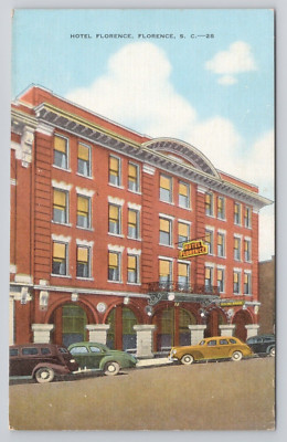 Hotel Florence Florence South Carolina Postcard