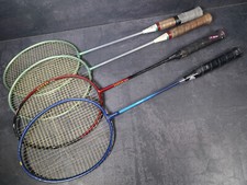 4 Vintage Badminton Schläger - Yonex 8000 - Tecno Pro 400 - Donnay Start - SET