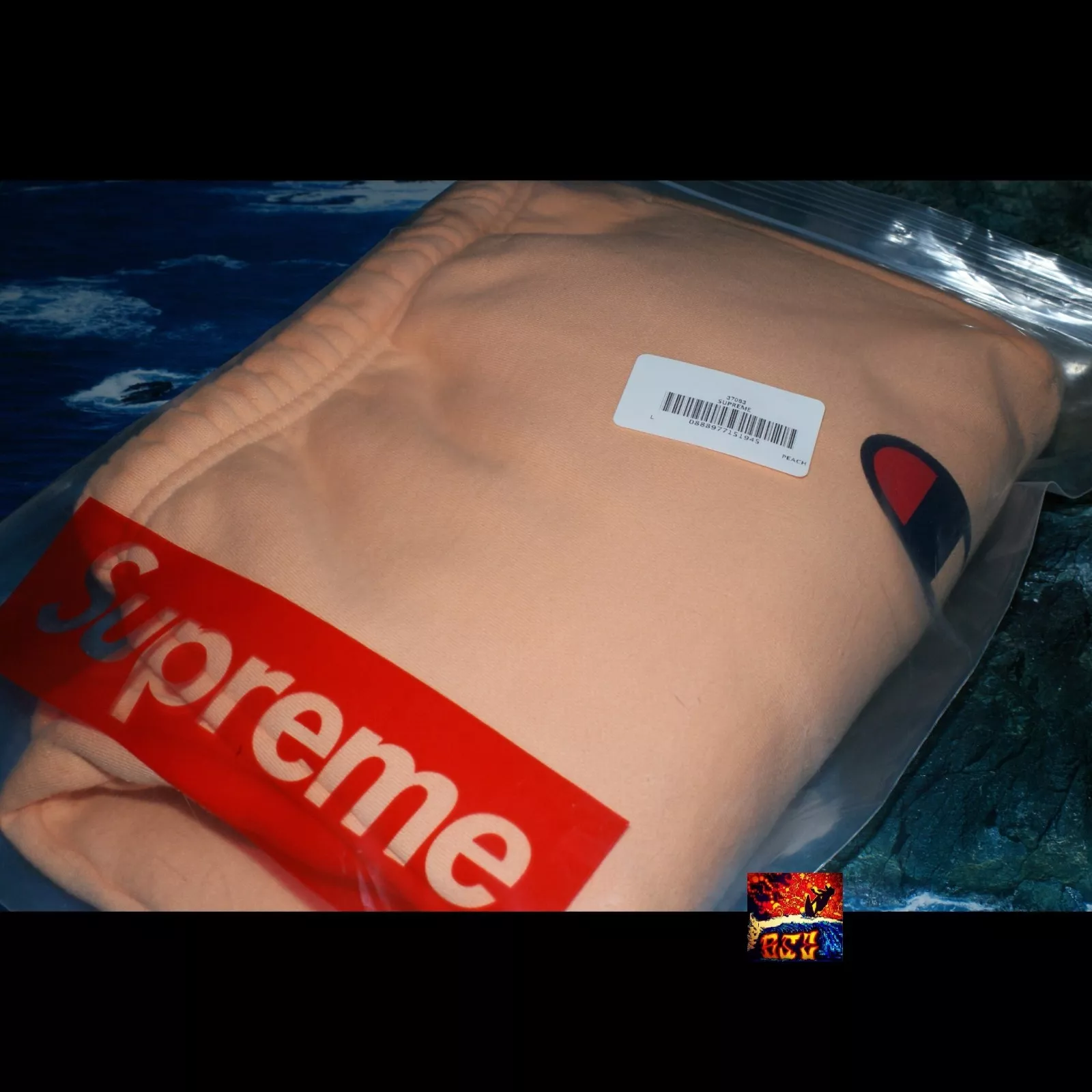 Pantalon de survêtement Supreme x Champion PEACH grand L FW16