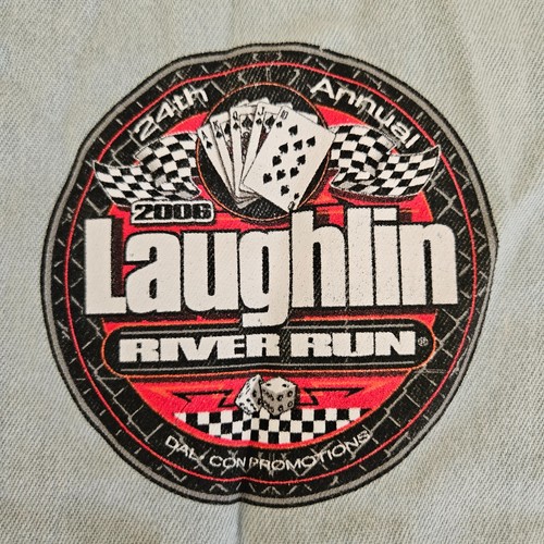 Dal-Con Laughlin River Run 2006 Men's XL Sleeveless Blue Biker Denim Shirt - Picture 3 of 8