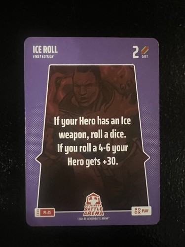 2024 Bo Jackson Battle Arena ICE ROLL Play Card #PL-25 Card 1st Edition