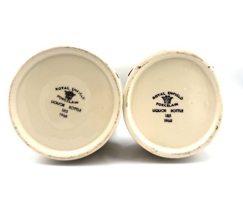 VTG HIPPIE & FLOWER CHILD Royal Enfield Porcelain Decanters Maloney Bourbon 1968 - Picture 8 of 9