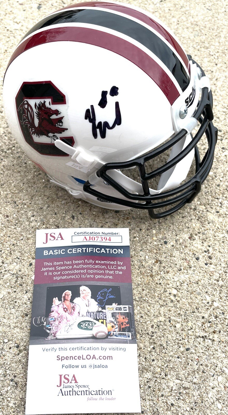 ZEB NOLAND South Carolina Gamecocks SIGNED Mini Helmet JSA COA 