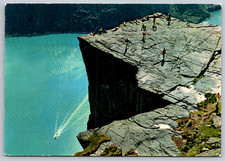 Lysefjorden Norway Clipper Prekestolen Tourist Vessel Postcard