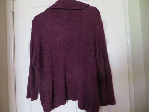 ALBERTO MAKALI XL PLUM CARDIGAN - Picture 3 of 3