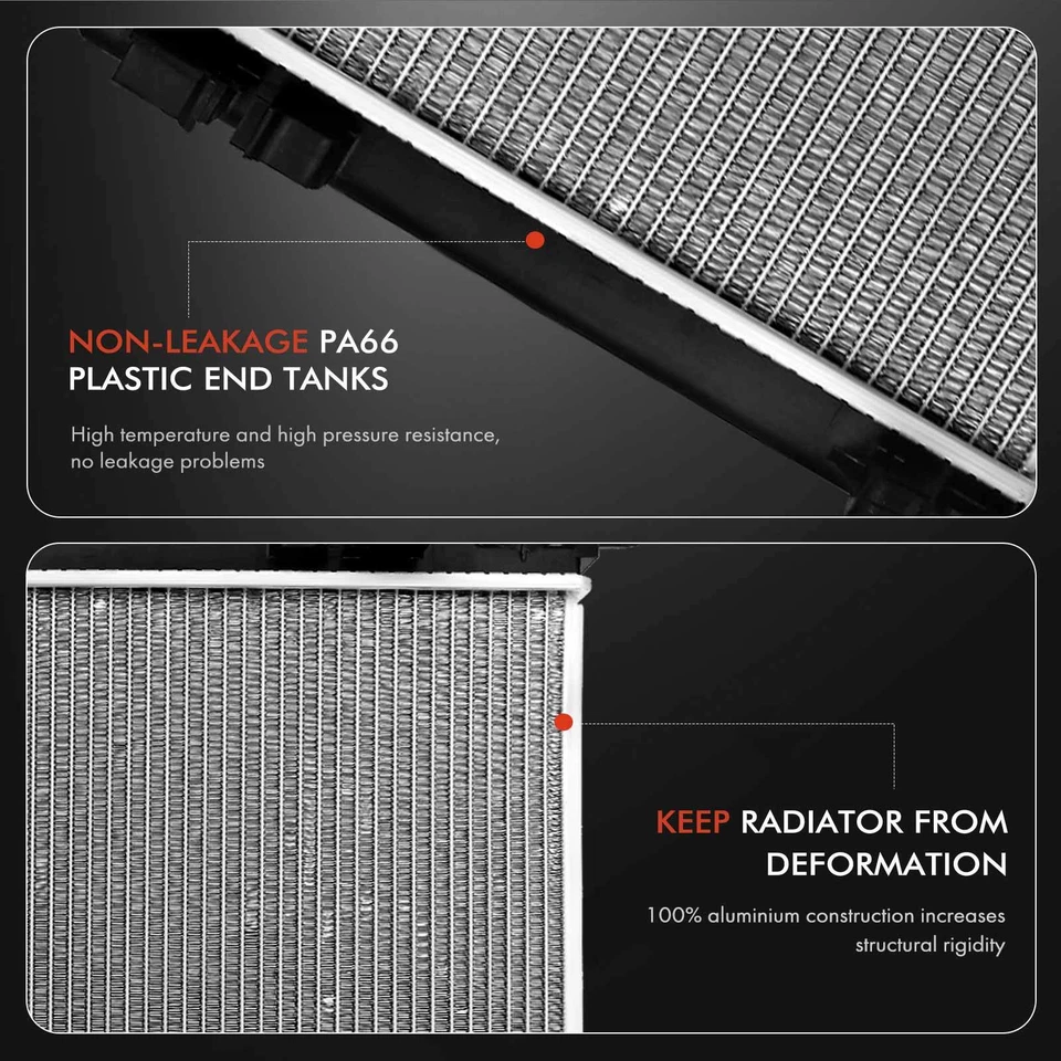 Radiador sin enfriador de aceite para Mitsubishi Outlander Sport 2014-2017 L4 2,0 L 2,4 L Foto 4 de 4