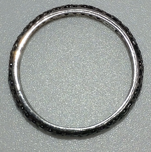 925/- Silber Ring mit schwarzen Diamanten Gr. 54 ( 17,2mm Ø ) - Bild 4 von 5