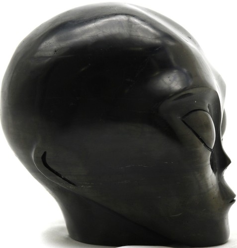 RARO Extra Grande JET PIEDRAS PRECIOSAS Cristal ALIEN Cabeza Calavera Escultura Arte Pisapapeles - Imagen 5 de 7
