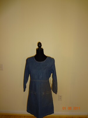 denim shirt dress forever 21 Forever 21 Medium Wash Blue Denim Button-up Classic Dress ~ Size Small NWOT