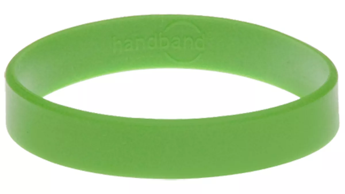 Solid color green - blank rubber wristband - silicone bracelet