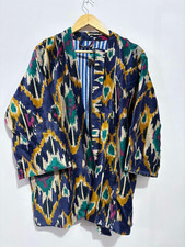 Indian Cotton Jungle Print Kimono, Night Wear Women Tunic Gown Tops Robe
