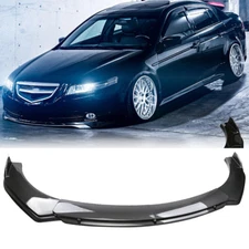 Front Bumper Lip Splitter Spoiler Body Kit Carbon Fiber Look For Acura TSX
