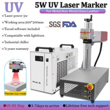 CRS 5W UV Laser Marking Engraver Machine  For Glass Metal Wood Water Cooling US