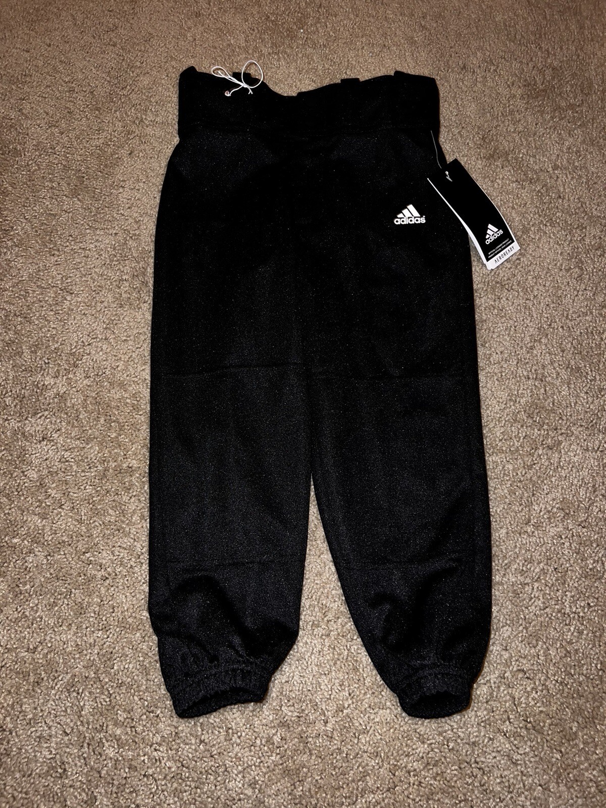 Adidas boys' triple stripe traditional baseball pants XS Black Elastic
