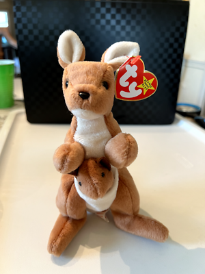 Ty Beanie Baby Pouch Kangaroo, Rare Collectable, Born November 6