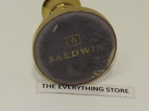 BALDWIN POLISHED BRASS CANDLE STICK HOLDER 3 INCHES TALL PREOWNED FREE SHIP - Picture 2 of 2