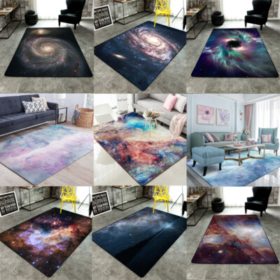 Anti-Rutsch Wohnzimmer Küche Bad Bodenmatte Teppich Teppich 3D Nebula Sky Galaxy