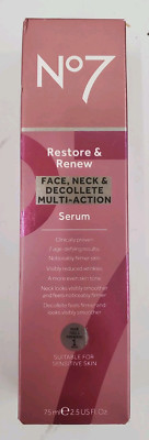 No7 Restore & Renew Face, Neck & Decollete Multi-Action Serum 2.5 fl oz (75 ml)