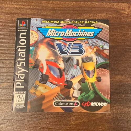 Micro Machines V3 Racing PS1 Playstation 1 PS One Instruction Manual Only