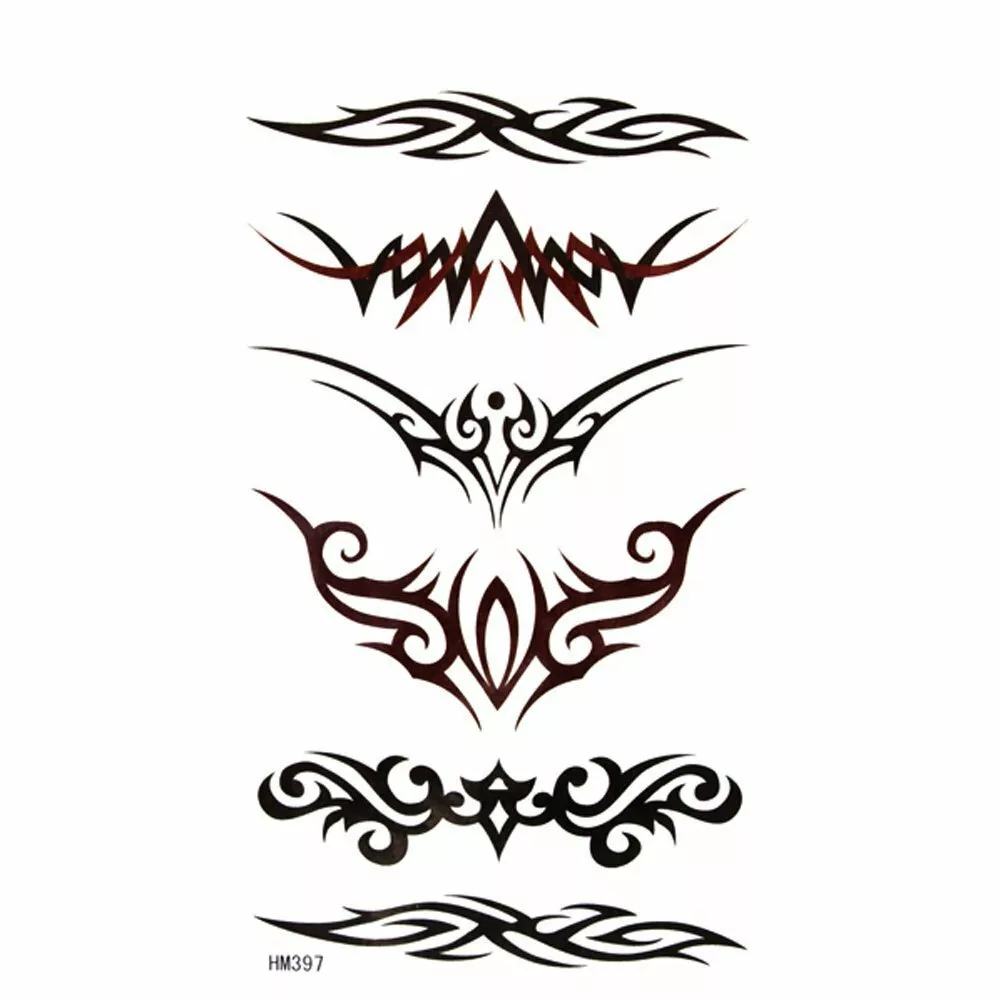 1x SHEET MENS UNISEX BLACK UNISEX CELTIC TRIBAL GOTHIC ARTY TEMPORARY TATTOOS UK