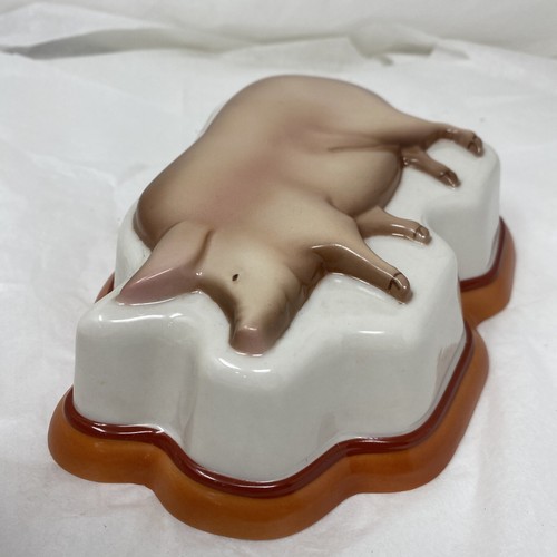 Appendiabiti da parete vintage in ceramica Franklin nuovo maiale di campagna di Herrero - Foto 5 di 11
