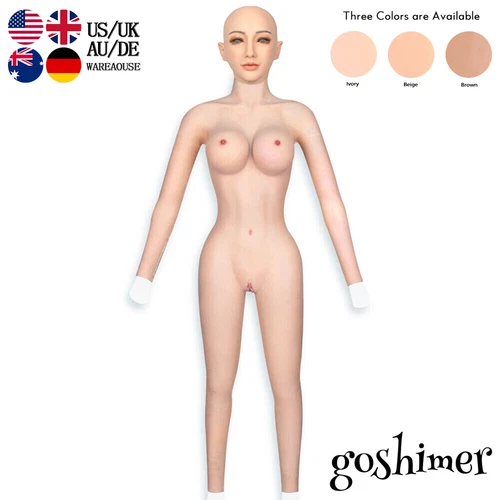 Costume complet visage travesti silicone formes mammaires combinaison complète - Bild 2 von 28