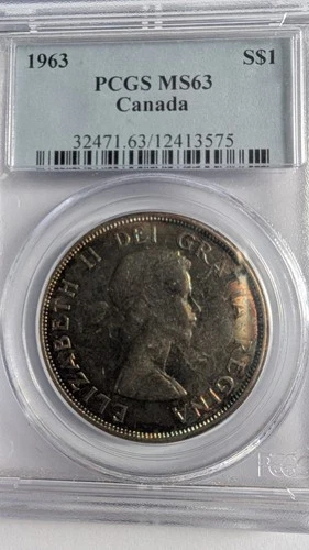 Canada silver 1 Dollar 1963 MS-63