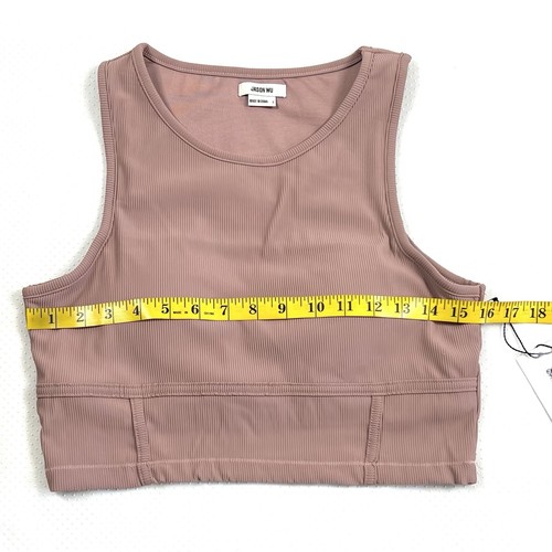 Jason Wu Women's Size L Ribbed Crop Tank & Biker Shorts Set 2 PC Pink Athletic - Picture 14 of 18
