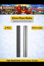 Image of 82mm HSS Planer Blades – Pack of 2 – Double-Edged, Reversible
