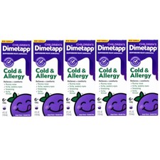 5 Pack Dimetapp Childrens Cold  Allergy Cold Grape Flavor 4 Oz Each