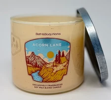 NEW BATH & BODY WORKS ACORN LANE SOY WAX BLEND CANDLE 3 WICK 14.5 OZ LARGE