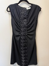 VINTAGE VALENTINO WOOL BLACK DRESS Sz 8