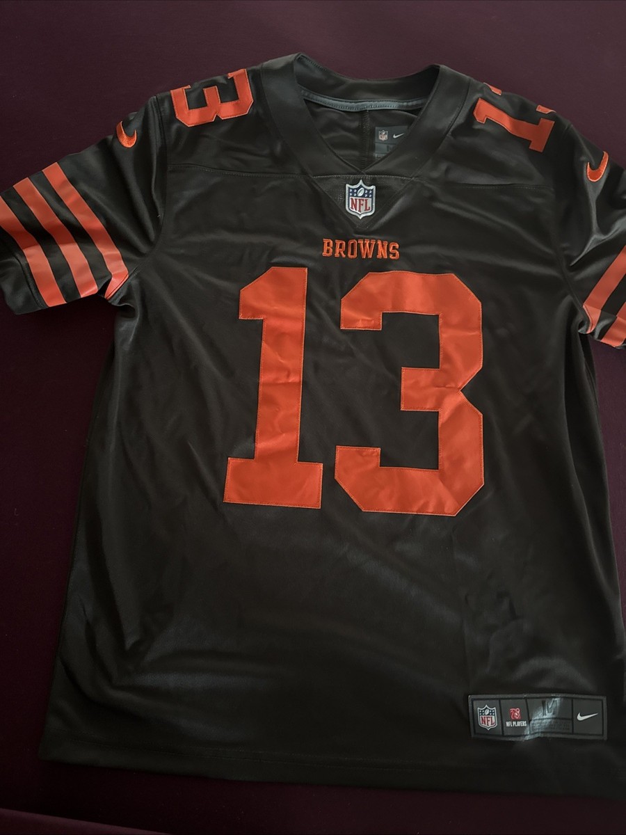 NIKE Cleveland Browns #13 Odell Beckham Jr Color Rush Stitched