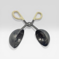 Vtg Metal Meatball Scoop Scissor Handle Kitchen Utensil Ice Cream Cookie Dough