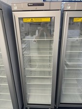 Gram KG410RGC6W Tall Glass fronted Door Commercial Fridge on Wheels. SKU:- 4658