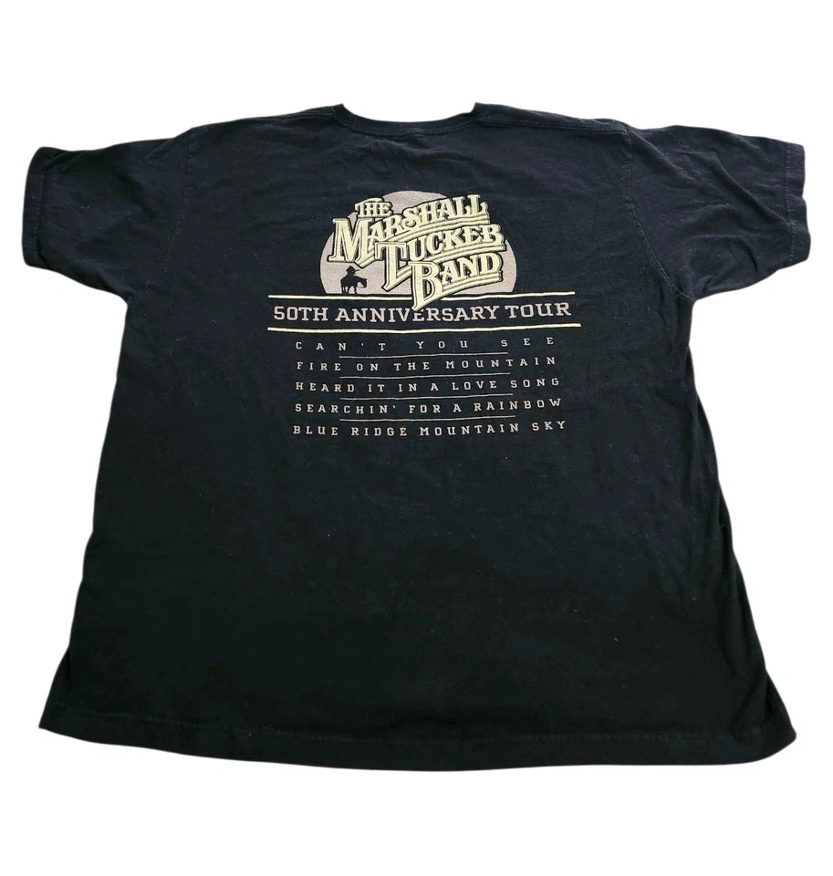 Camiseta The Marshall Tucker Band Gira 50 Aniversario XL Estampado Gráfico Rock Foto 2 de 4