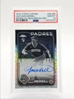 JACKSON MERRILL 2024 TOPPS CHROME ROOKIE BLACK WHITE DIAMOND AUTO PSA 10 Q5690