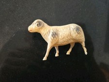 Antique Vintage Celluloid Viscoloid Sheep Ram - Nativity Display Leg Damage