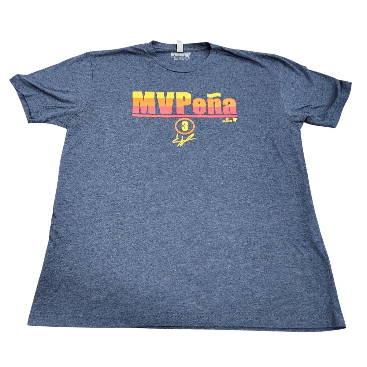 BreakingT Jeremy Pena Houston Astros MVPena Graphic T-Shirt Mens XL Navy Blue
