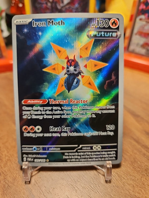 2023 Pokemon Paradox Rift Iron Moth 187/182 Illustration Rare NM