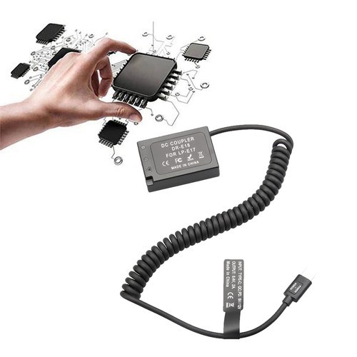 -E18 LP-E17 -E18 Dummy-Koppler--Kamera-Adapter für 850D 800D 760D2760 - Afbeelding 7 van 7