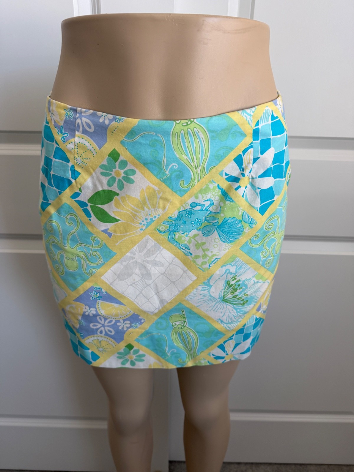 Lilly Pulitzer Skort Size 2 Patchwork Octopus Lem… - image 2